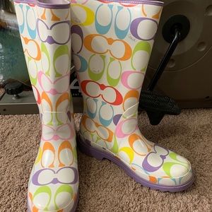 Coach rain boots